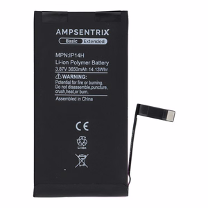 AmpSentrix Basic baterija iPhone 14 (didelė talpa 3650 mAh)