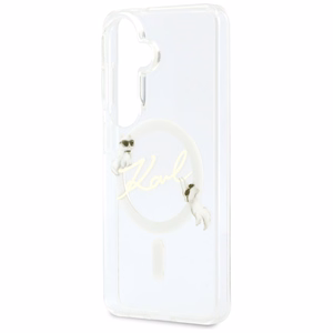 Karl Lagerfeld IML KC Script MagSafe Case for Samsung Galaxy S26 Plus - Transparent