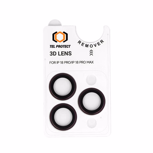 Tel Protect 3D Lens vyno raudonos spalvos grūdinti apsauginiai stiklai Apple iPhone 18 Pro / 18 Pro Max kameros lęšiams (3 vnt.)