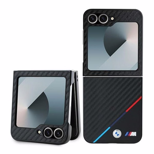 BMW Carbon Tricolor dėklas telefonui Samsung Galaxy Z Flip 6 - juodas
