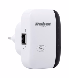 Rebel Wi-Fi signal amplifier KOM1030 white