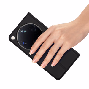 Dux Ducis „Skin Pro“ atverčiamas dėklas, skirtas „OPPO Find X9 Ultra“ – juodas