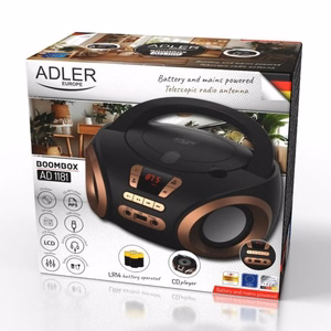 ADLER AD 1181bc - CD/MP3 grotuvas (boombox)