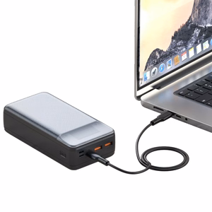 XO laptop išorinė baterija  PR201 65W 30000mAh juodas