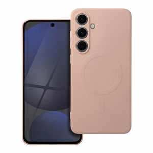 Чехол для Samsung S26 Ultra силиконовый Mag Cover совместимый с MagSafe розовый