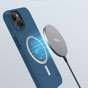 Dėklas Nillkin Super Frosted Shield Pro Magnetic Apple iPhone 14 Plus mėlynas