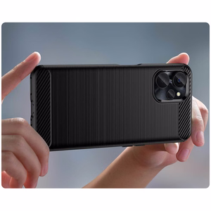 Carbon Case dėklas Realme 10 5G / Realme 9i 5G lankstus silikoninis anglies dangtelis juodas