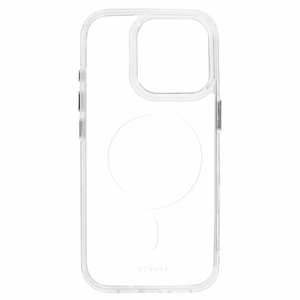 Liavec Blizgus Magnetinis Skaidrus dėklas telefonui Iphone 15 Pro Max balta