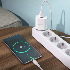 Borofone Sieninis įkroviklis BN1 Innovative - USB - 2,1A su USB į Type C baltas