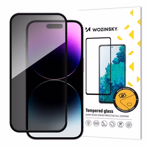LCD apsauginis stikliukas "Wozinsky Privacy 5D Full Glue" Apple iPhone 16 Plus pritaikytas dėklui Anti Spy