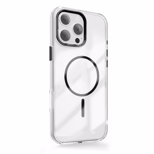 Clear Thin Mag dėklas for iPhone 16 Pro 6,3" juodas