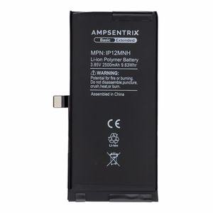 AmpSentrix Basic battery for iPhone 12 Mini (high capacity 2500 mAh)