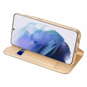Dux Ducis Skin Pro dėklas atverčiamas dėklas Samsung Galaxy S22 + (S22 Plus) auksinis