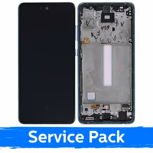 LCD ekranas suderinamas su Samsung A525 (A526) A52 su rėmeliu / Awesome Blue / (Service Pack)