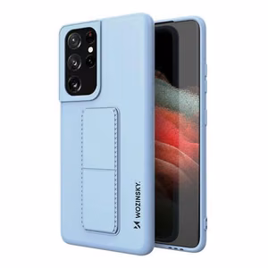 Wozinsky Kickstand Case силиконовый чехол с подставкой для Samsung Galaxy S21 Ultra 5G голубой