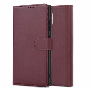 Dėklas Fancy Wallet Samsung S947 S26 Edge tamsiai raudonas