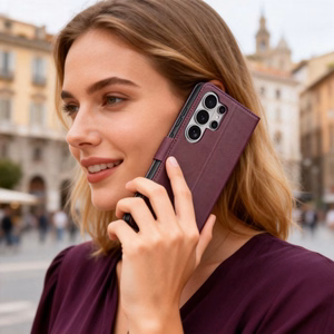 Tech-Protect Wallet чехол для Samsung Galaxy S26 Ultra бордовый