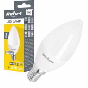 Rebel žvakės formos E14 LED lemputė, 5 W, 4000 K, 230 V