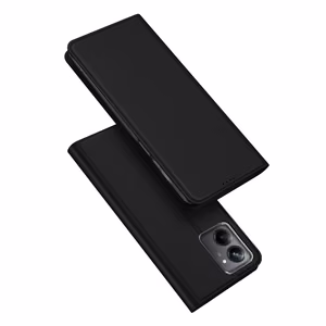 Dux Ducis Skin Pro Dėklas Realme 10 Pro lankstus dangtelis kortų piniginė stovas - juodas