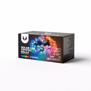 Гирлянда на солнечной батарее LED Crystal Balls SCB61 6.5м 30 шаров разноцветная Forever Light
