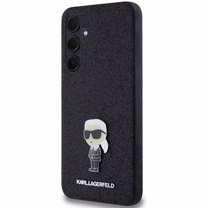 Чехол Karl Lagerfeld Fixed Glitter Ikonik Logo Metal Pin для Samsung Galaxy A55 - чёрный
