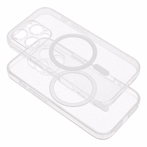 CLEAR MAG COVER dėklas telefonui su kameros apsauga, suderinamas su Magnetiniu SAMSUNG S26 Edge permatomas blizgantis