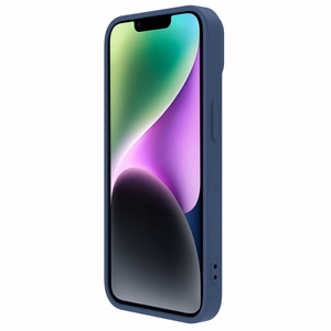 Nillkin CamShield Magnetic magnetinis silikoninis MagSafe dėklas su kameros apsauga, skirtas iPhone 14 Plus – mėlynas