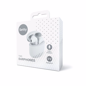 Setty Bluetooth earphones TWS with a charging case TWS-0 white
