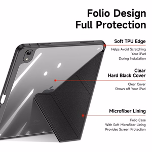 DUX DUCIS dėklas MAGI (m) su pieštuko laikymo vieta skirtas iPad Pro 13 (2024) - juodas (m)