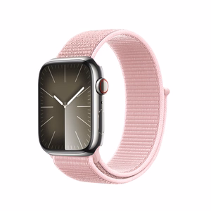 Sportinis nailoninis dirželis Crong Nylon, skirtas Apple Watch 38/40/41/42 mm, pudrinės rožinės spalvos
