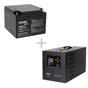 Rebel POWER-1500-LFP4 emergency power supply, pure sine wave inverter with charging, 12 V / 230 V, 1500 VA / 1050 W