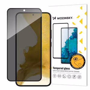 LCD apsauginis stikliukas "Wozinsky Privacy 5D Full Glue" Samsung S916 S23+ pritaikytas dėklui Anti Spy