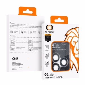 Grūdintas stiklas Tel Protect Titanium objektyvo 99% AR Aramid serija kamerai Iphone 15 Pro/15 Pro Max (3 vnt.)