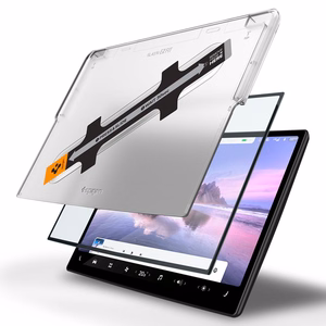 Spigen Glas.tR EZ Fit apsauginis stiklas Tesla Model X 2022 / Model S 2021 - juodas