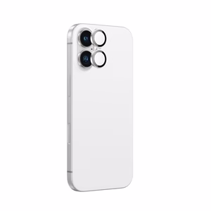 AmazingThing AR Aluminum 2 Lens Glass с рамкой для камеры для iPhone 16 / 16 Plus - белый