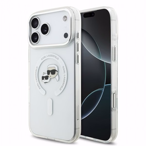 Dėklas Karl Lagerfeld IML K&CH Heads Metal Frame MagSafe Apple iPhone 18 Pro