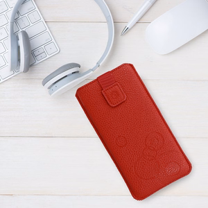 WONDER Deko Dėklas telefonui (dydis XL) skirtas Iphone 15/15 Pro/Iphone 16/16 Pro/Samsung S24/S24 Plus/S25/S25 Plus/A53/A55 5G raudonas