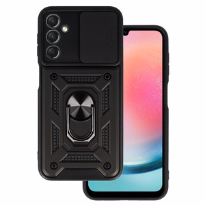 Slide Camera Armor Case for Samsung Galaxy A24 4G Black