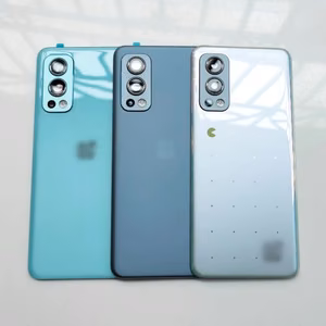 Задняя крышка совместимая с OnePlus Nord 2 Gray Sierra (с линзой камеры) HQ