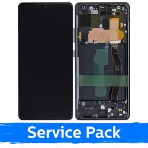 LCD Display Compatible With Samsung G770 S10 Lite With Frame / Prism Black / (Service Pack)