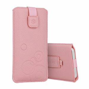 WONDER Deko Pouch Case (Size XL) for Iphone 15/15 Pro/Iphone 16/16 Pro/Samsung S24/S24 Plus/S25/S25 Plus/A53/A55 5G pink