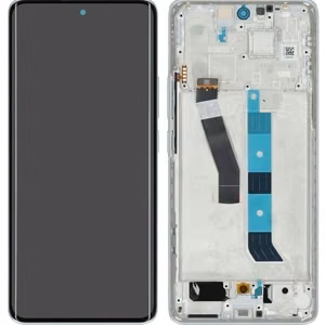 Оригинальный серебристый дисплейный модуль Xiaomi Poco M8 5G с сенсорным стеклом и рамкой (сервисная упаковка)