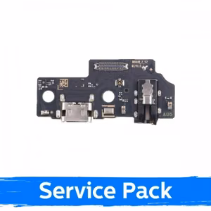 Разъём зарядки совместим с Samsung A055 A05 с шлейфом / серебристый (Service Pack)