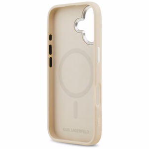 Karl Lagerfeld Karl & Choupette Smeigtukai Magnetinis dėklas telefonui iPhone 17 - smėlinė