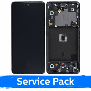 LCD дисплей совместимый с Samsung A516 A51 5G с рамкой / Prism Crush White / (Service Pack)