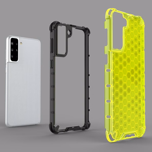 Honeycomb case бронированный чехол с гелевой рамкой для Samsung Galaxy S22+ (S22 Plus) прозрачный