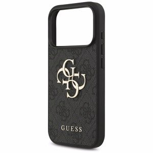 Guess PU 4G Metal Logo case for Apple iPhone 18 Pro, Grey
