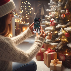 Рождественский чехол Tel Protect для Samsung S23 дизайн 4 прозрачный