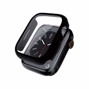 Защитный чехол Crong Hybrid Watch Case со встроенным стеклом для Apple Watch 44 мм, чёрный