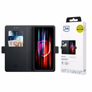 3mk Wallet Case piniginės tipo dėklas Oppo A78 4G - juodas